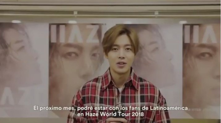 Kim Hyun Joong Message for His Haze World Tour in Latin America 2018.01.24