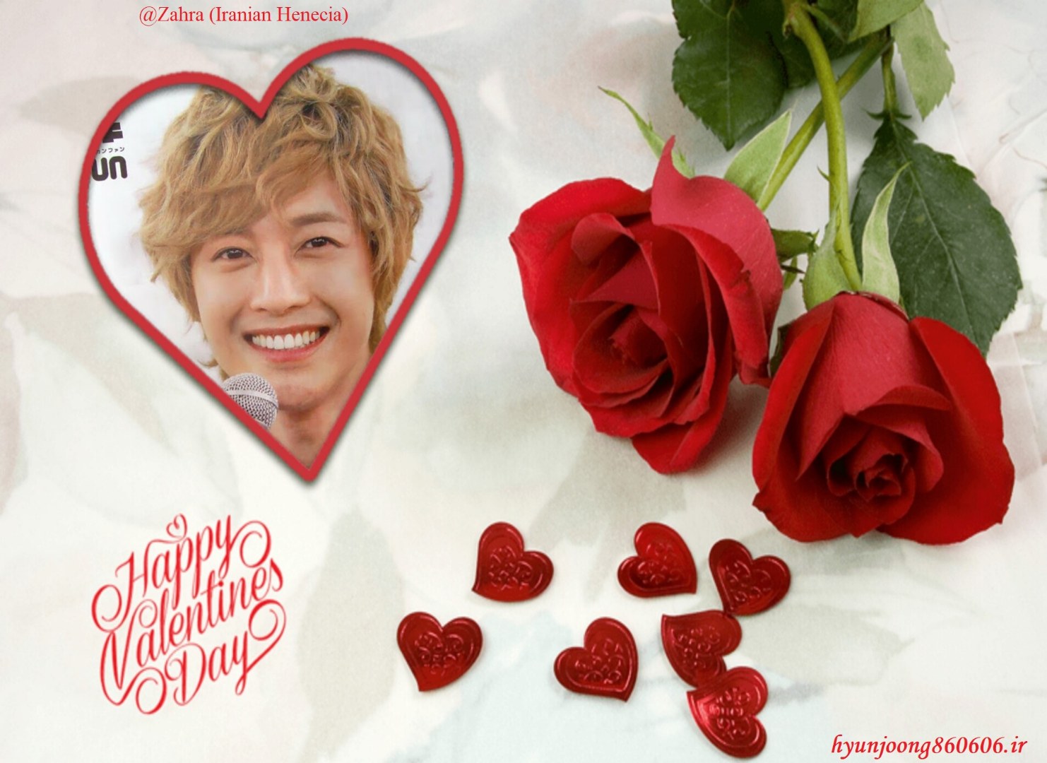 My Fanart of Happy Valentine Day 2018 to Hyun Joong and Henecia