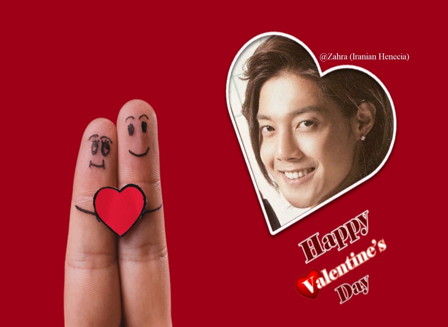 (My Fanart of Happy Valentine Day 2018 to Hyun Joong & Henecia (2