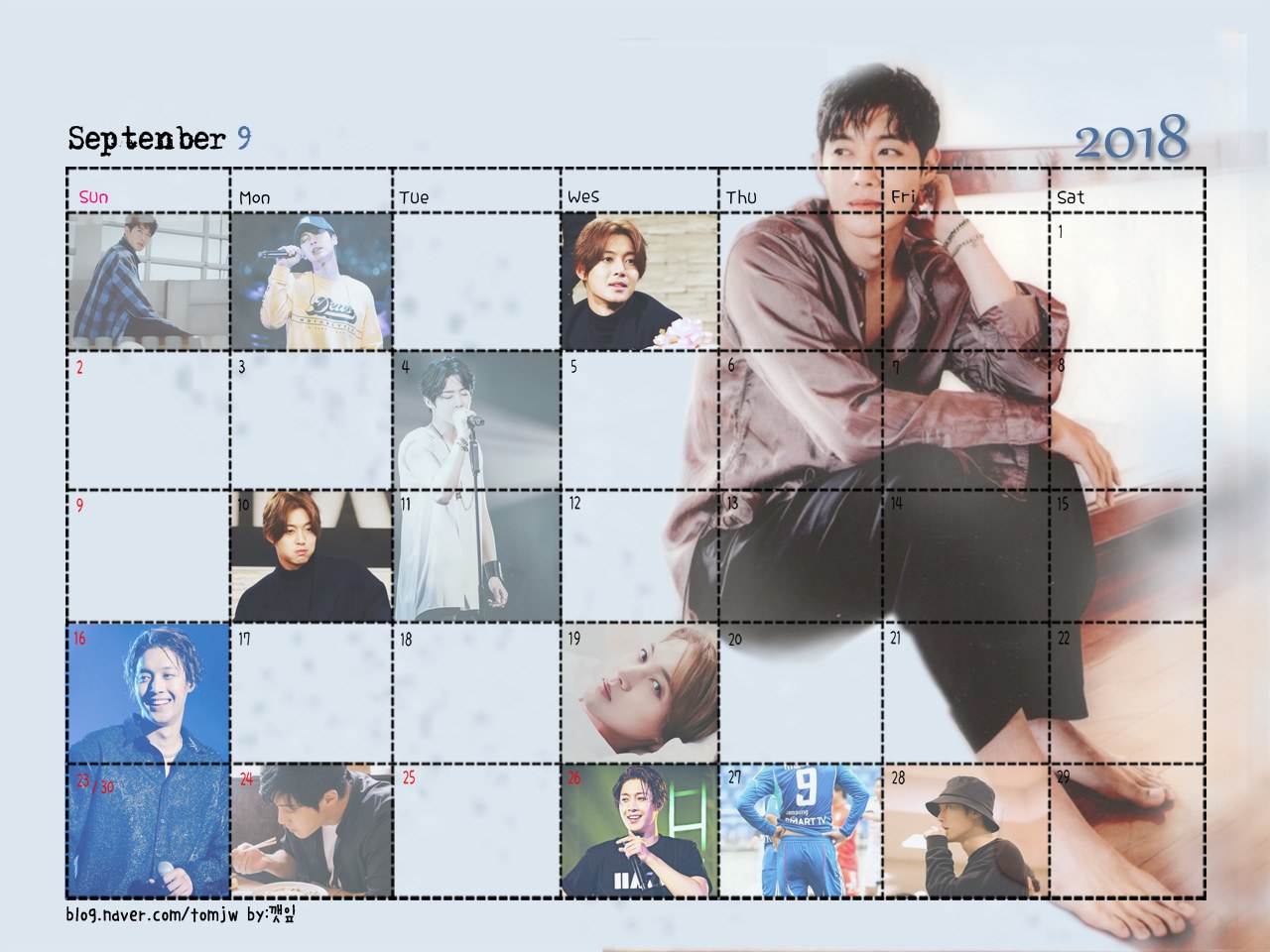 Calendar of September 2018