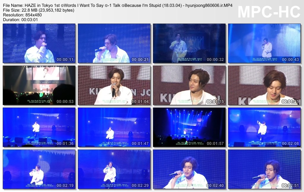 HAZE in Tokyo 1st ⑫Words I Want To Say ⑫-1 Talk ⑬Because I'm Stupid (18.03.04) - hyunjoong860606.ir