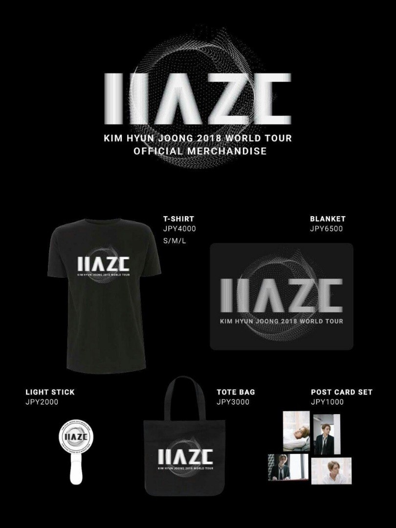 Kim Hyun Joong 2018 World Tour HAZE Official Merchandise 2018.03.01