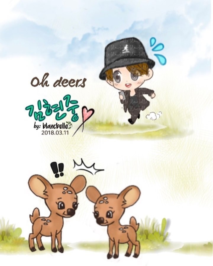 [blancbelle Fanart] Kim Hyun Joong ~ The picture in my head after watching your deer cam [2018.03.11]