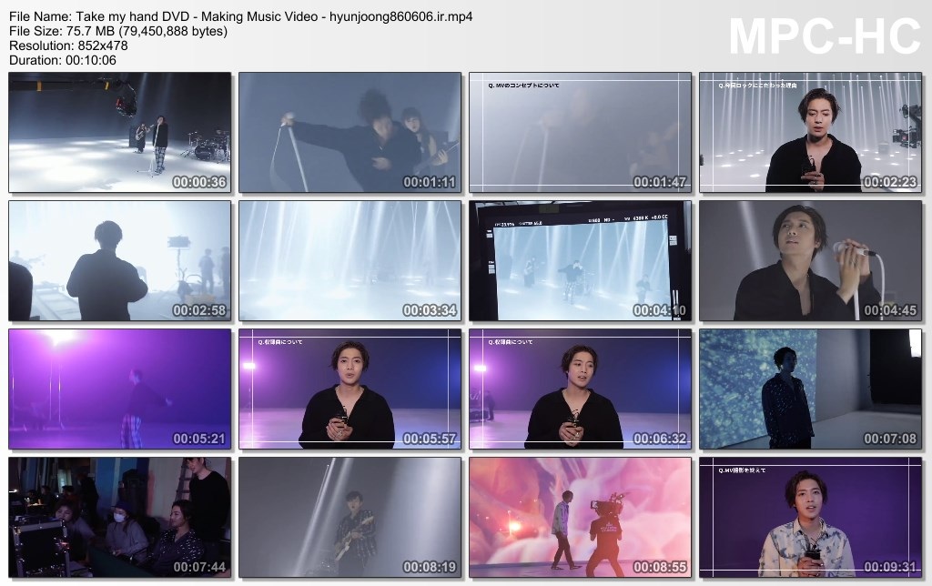 Тake my hand DVD - Making Music Video - hyunjoong860606.ir