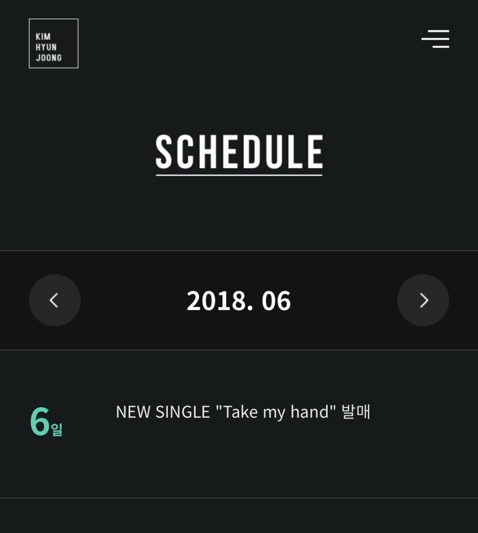 [KHJ Official Site Schedule] 06.06 New Single Take my hand Release [2018.05.08]