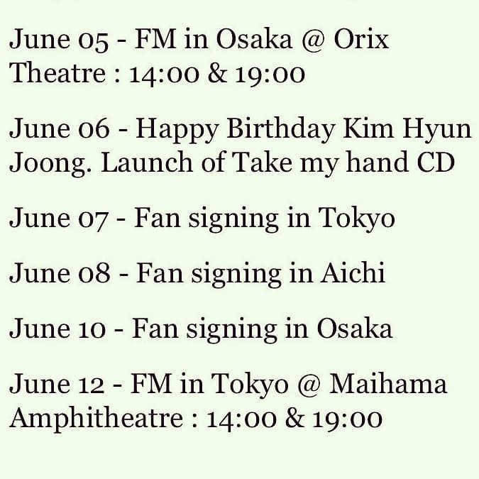 KHJ schedule on June