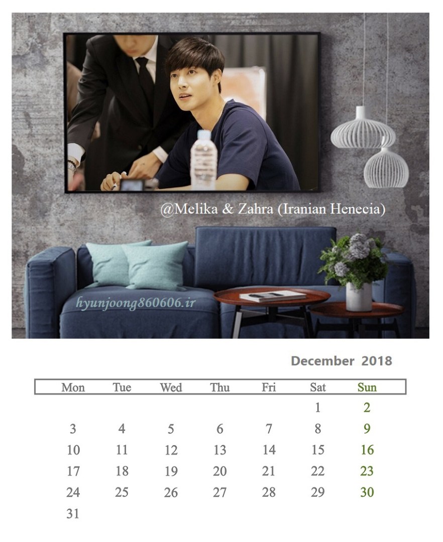 (Calendar December 2018 (4) - @Melika & Zahra (Iranian Henecia