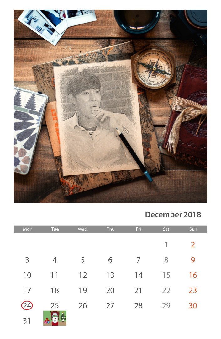 (Calendar of December 2018 (4