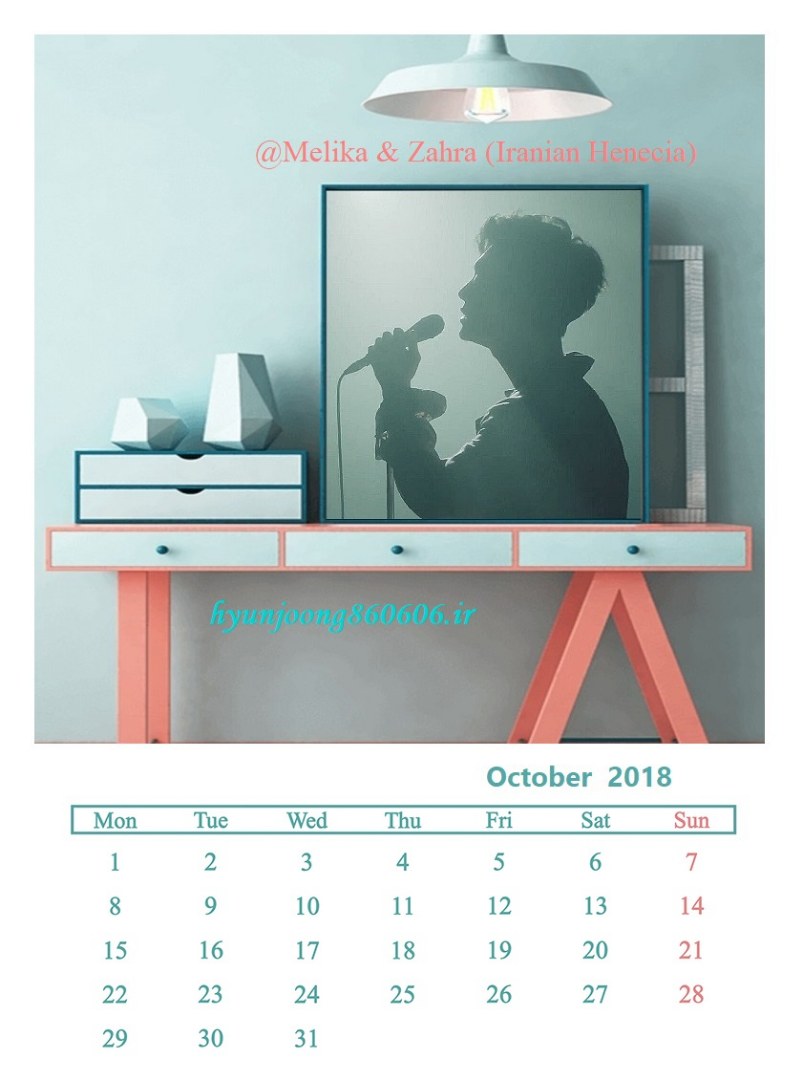 Calendar of October 2018 - Fanart by Melika and Zahra