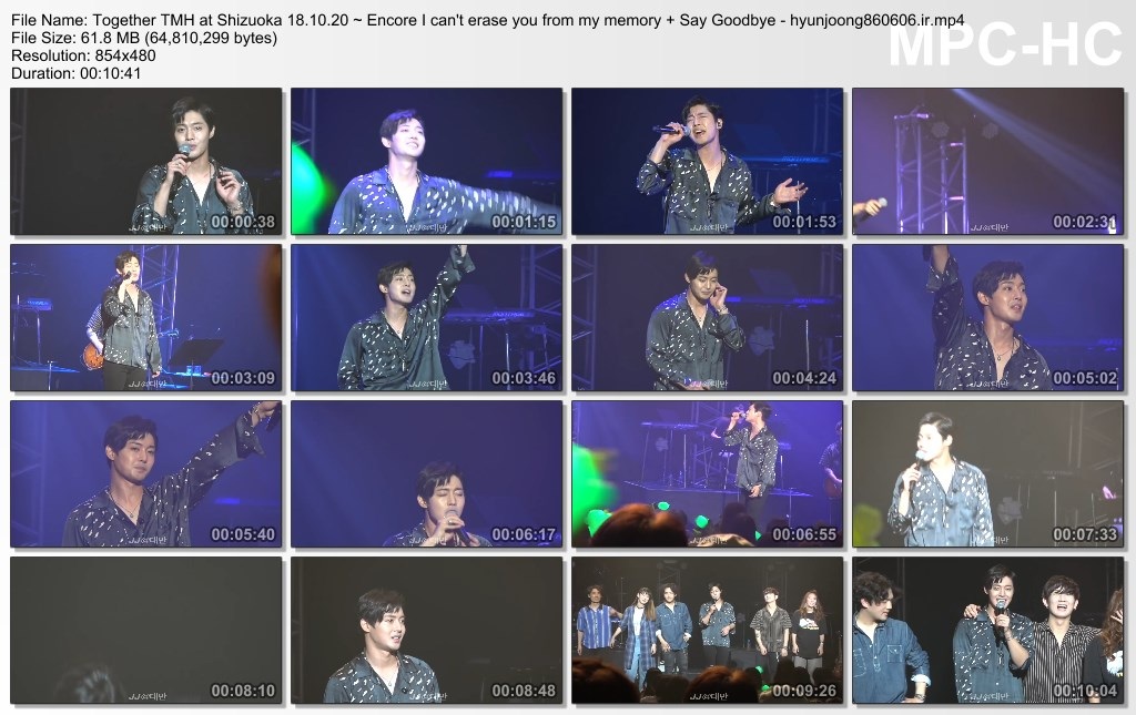 Together TMH at Shizuoka 18.10.20 ~ Encore I can't erase you from my memory + Say Goodbye - hyunjoong860606.ir