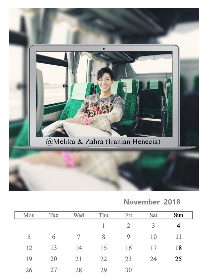 (Calendar November 2018 (2) - @Melika & Zahra (Iranian Henecia