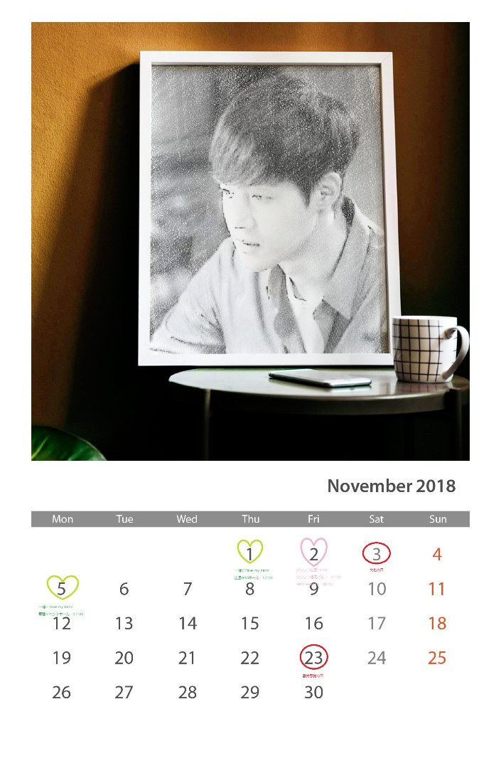 (Calendar of November 2018 (3