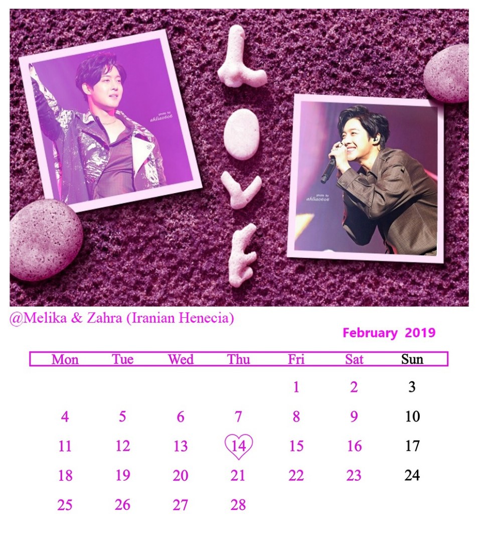 (Calendar February 2019 (04) - @Melika & Zahra (Iranian Henecia