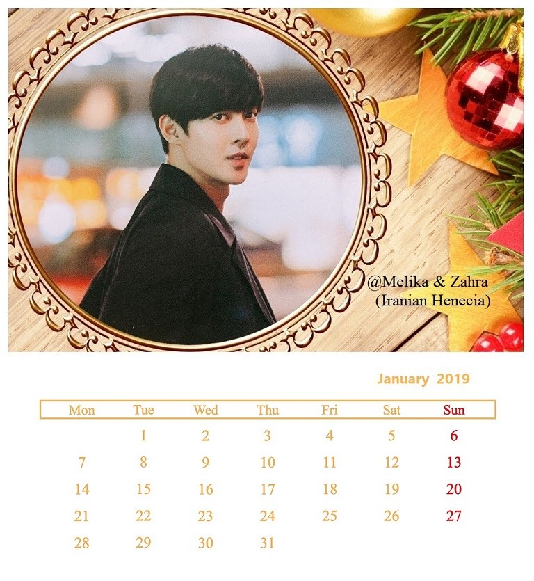 (Calendar January 2019 (02) - @Melika & Zahra (Iranian Henecia