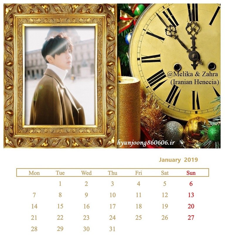 (Calendar January 2019 (03) - @Melika & Zahra (Iranian Henecia