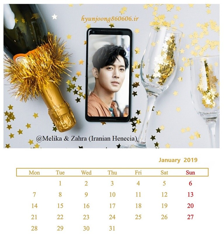 (Calendar January 2019 (04) - @Melika & Zahra (Iranian Henecia